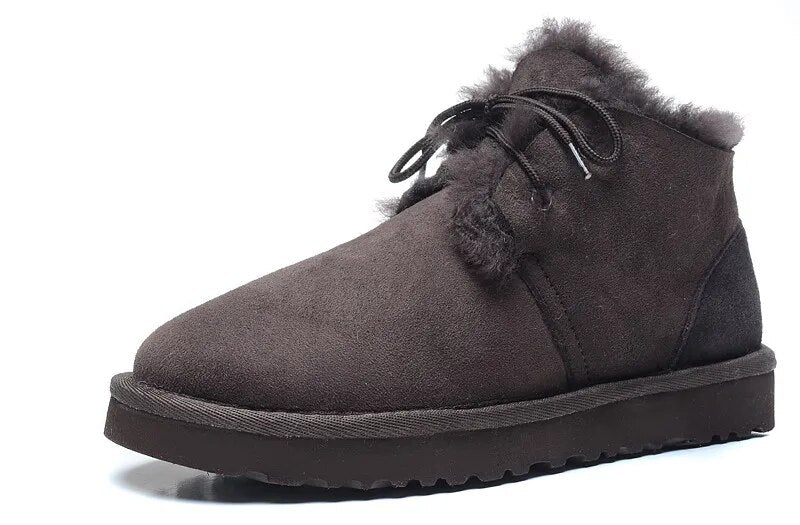 Sheepskin Leather Natural Fur Snow Boots