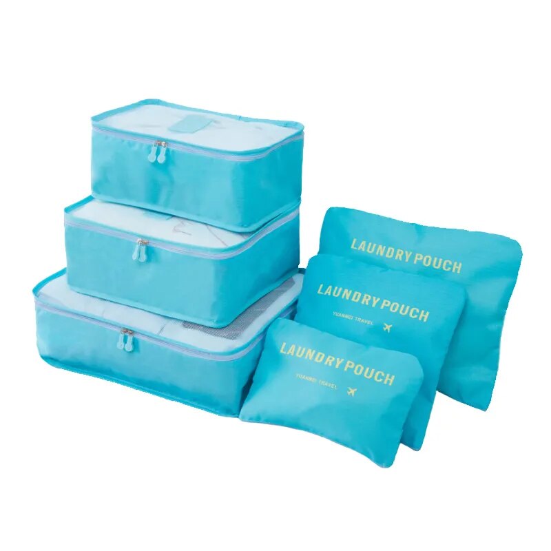 6pcs/Set Travel Organizer Laundry Bag Storage Case
