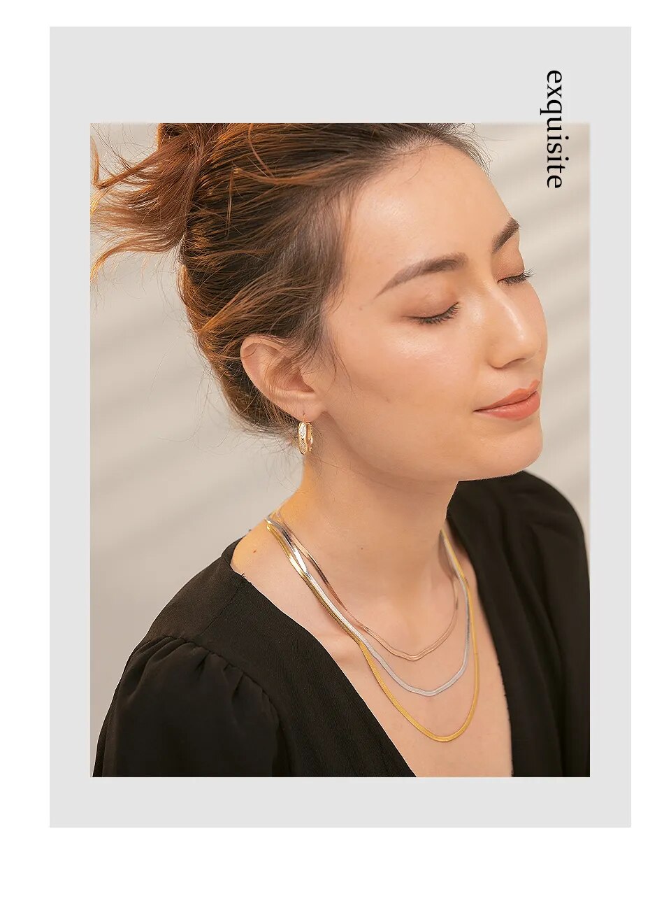 18 K Metal Geometric  Necklace Anniversary Jewelry