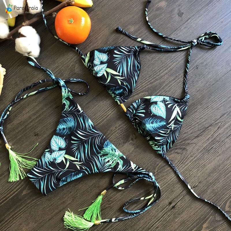 Mini Halter Bathing Brazilian Swimsuit Thong Bikini Set