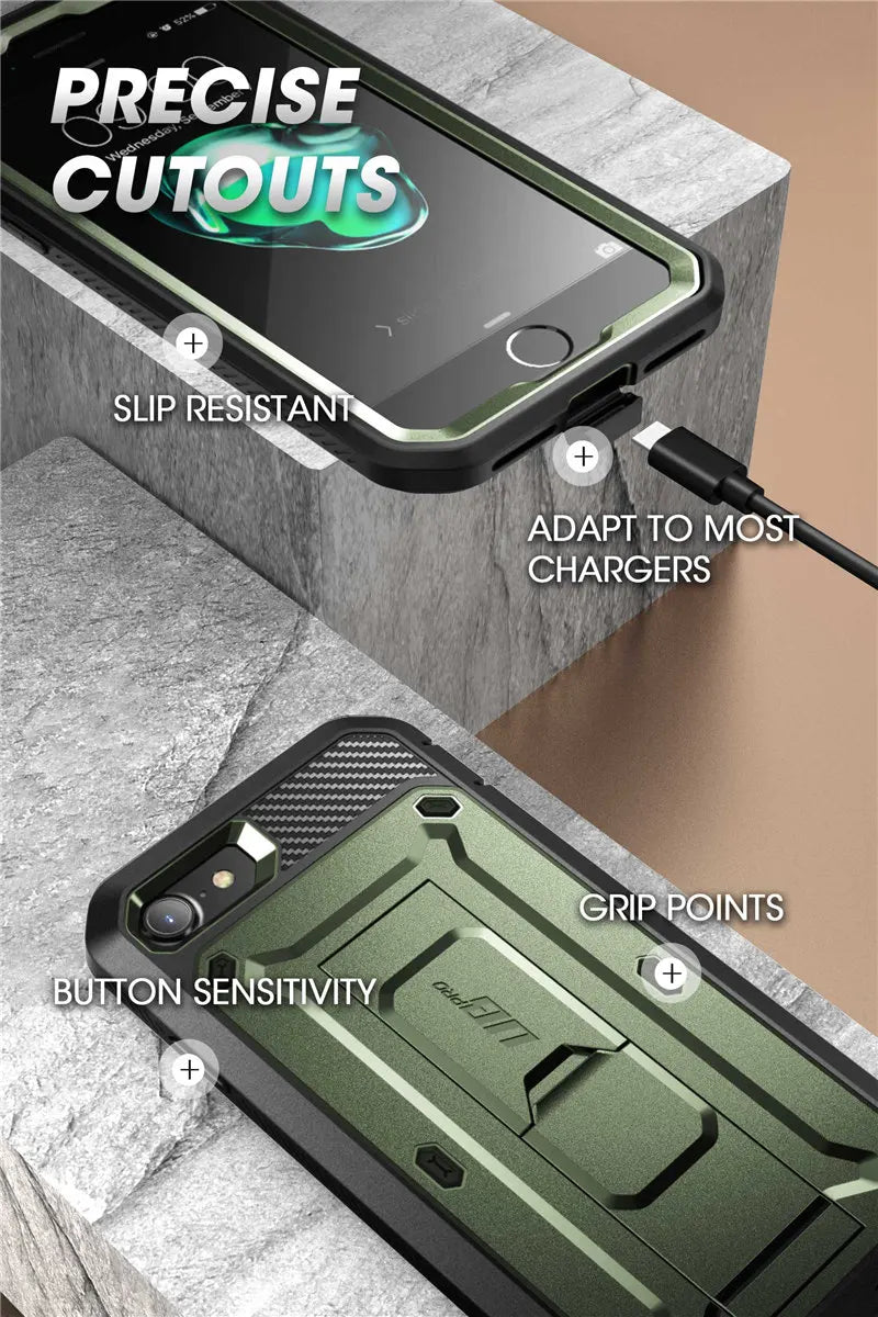 Built-in Screen Protector Holster Cover Case