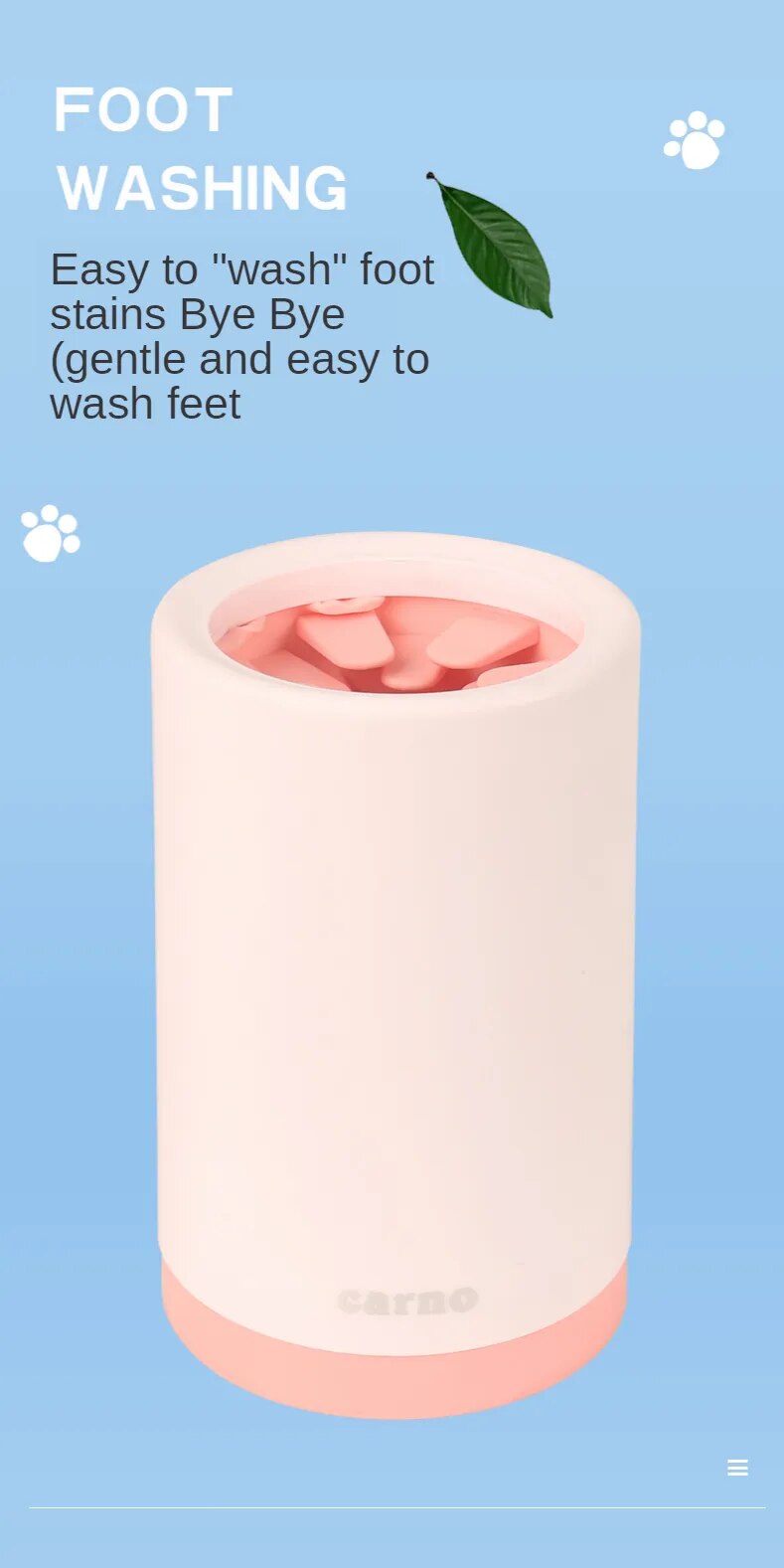 Portable Dog Paw Cleaner Easy Foot Wash for Pets