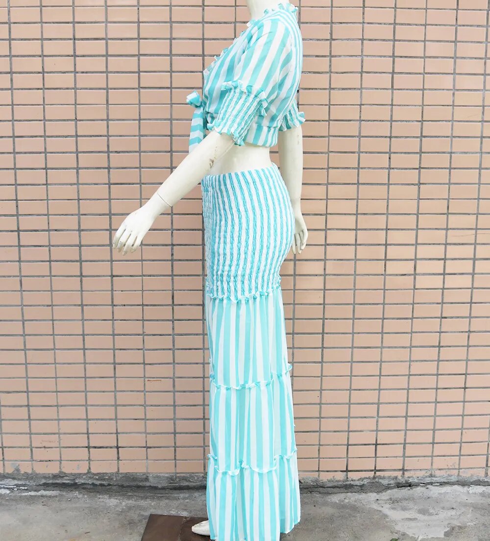 Summer Strapless Two-piece Dress