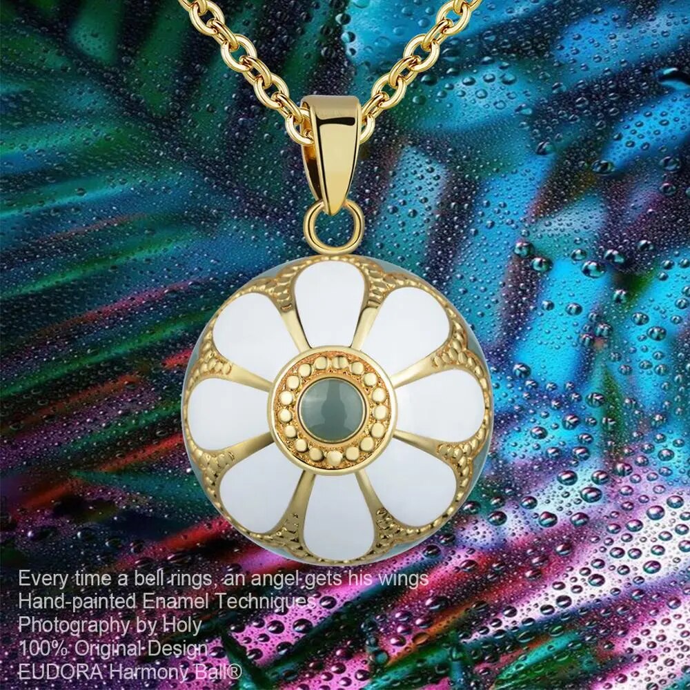 Flower Bell Ball Pendant Harmony Necklace