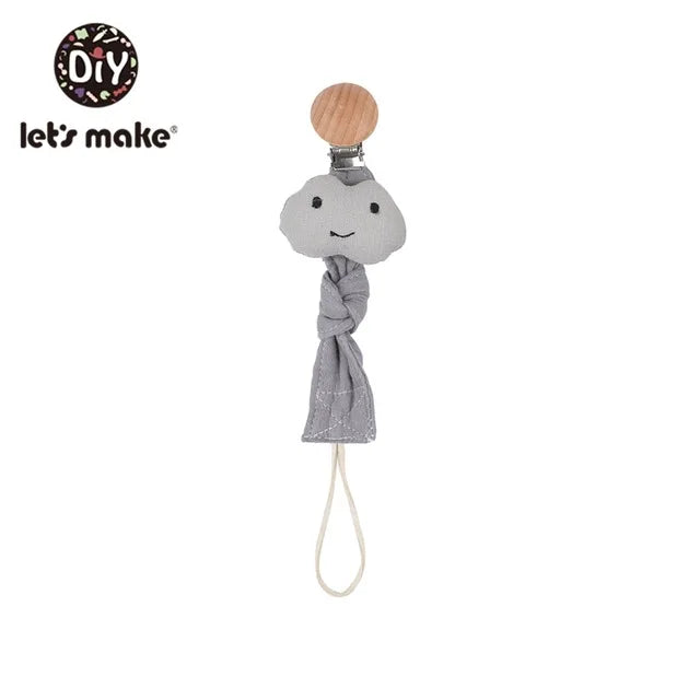 Baby Schnullerkette Elefant Holzclip Geometrische Häkelperlen Tasche Holz Beißring Winzige Stange Schnullerclips Baby Schnullerhalter