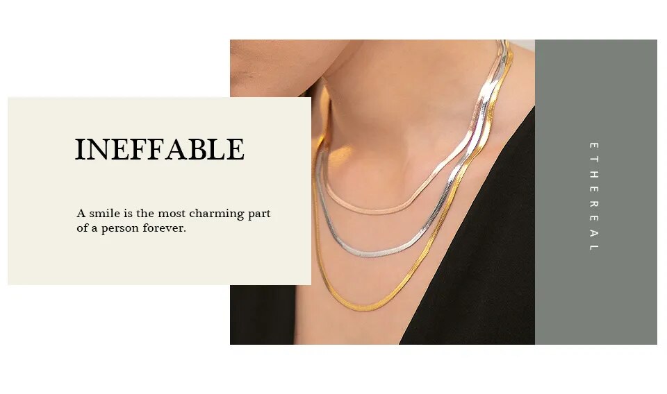 18 K Metal Geometric  Necklace Anniversary Jewelry