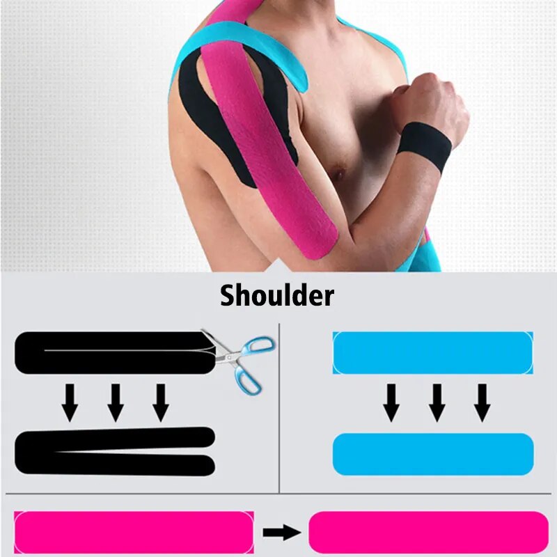 Vendaje de cinta muscular deportiva
