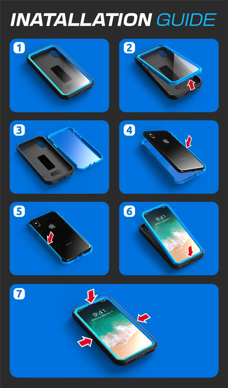 Built-in Screen Protector Holster Cover Case