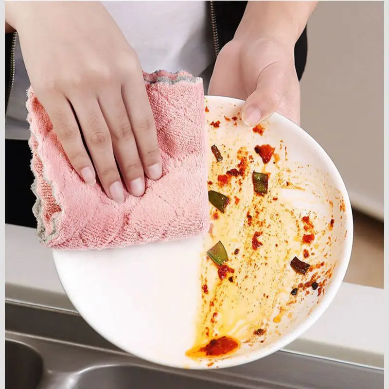 8 Stück Mikrofaser-Handtuch, saugfähige Küchen-Reinigungstücher