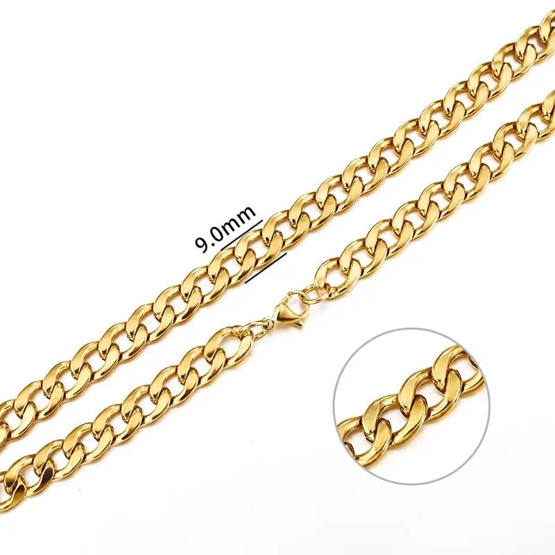 Collar de cadena de cuerda de acero inoxidable