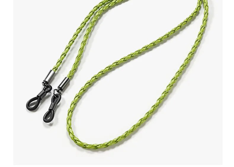 Sunglasses Leather Rope Chain Eyewear Braided