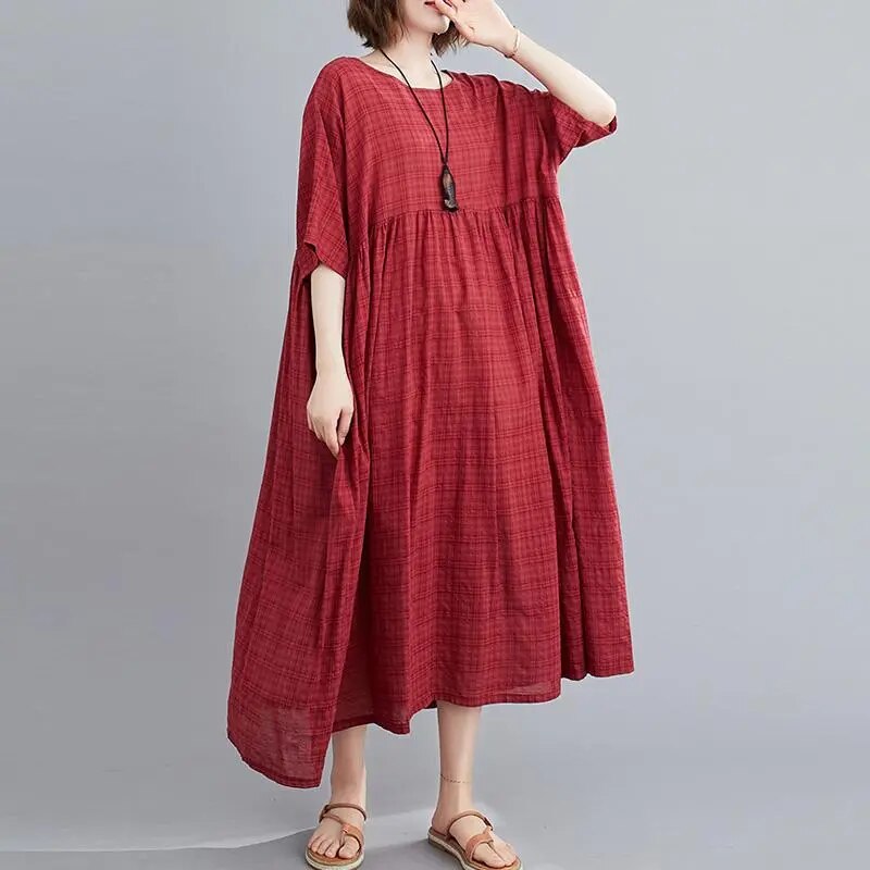 Casual Cotton Vintage Dress
