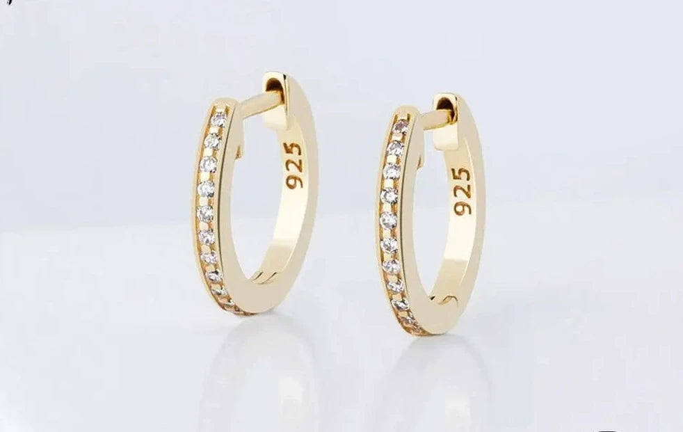 Sterling Silver 12mm Round Earrings Fashion