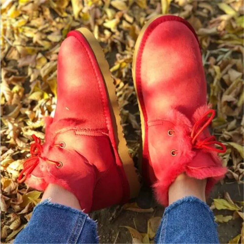 Sheepskin Leather Natural Fur Snow Boots