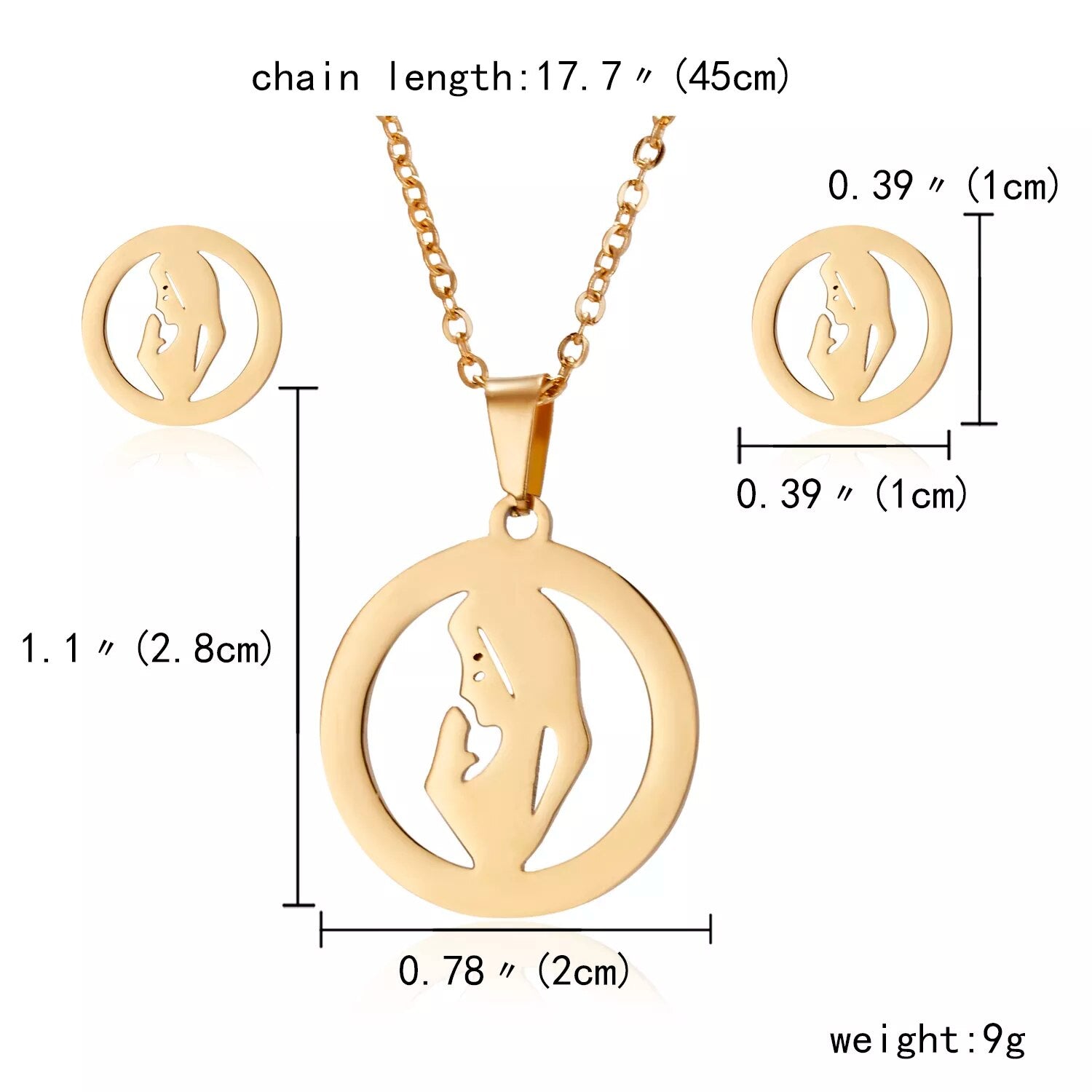 Stainless Steel Mama Love Heart Rose Flower Pendant