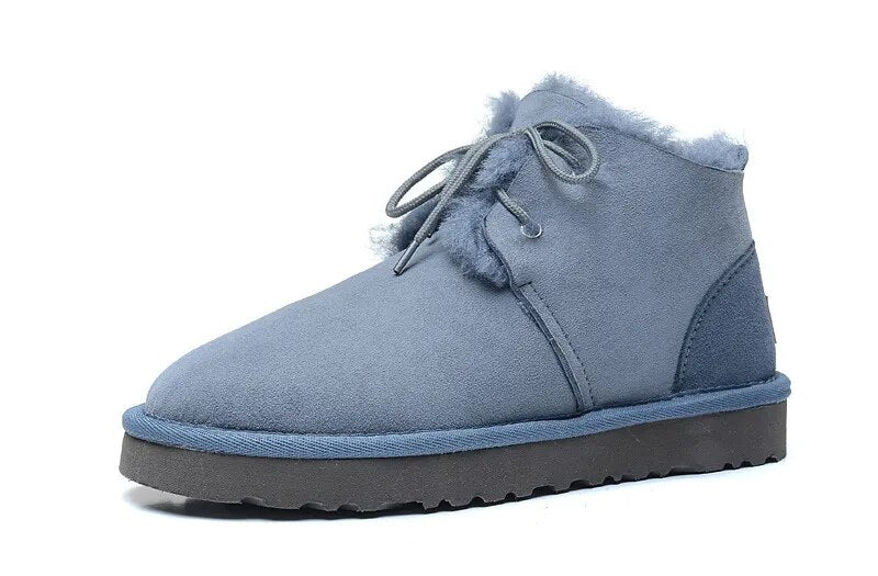 Sheepskin Leather Natural Fur Snow Boots