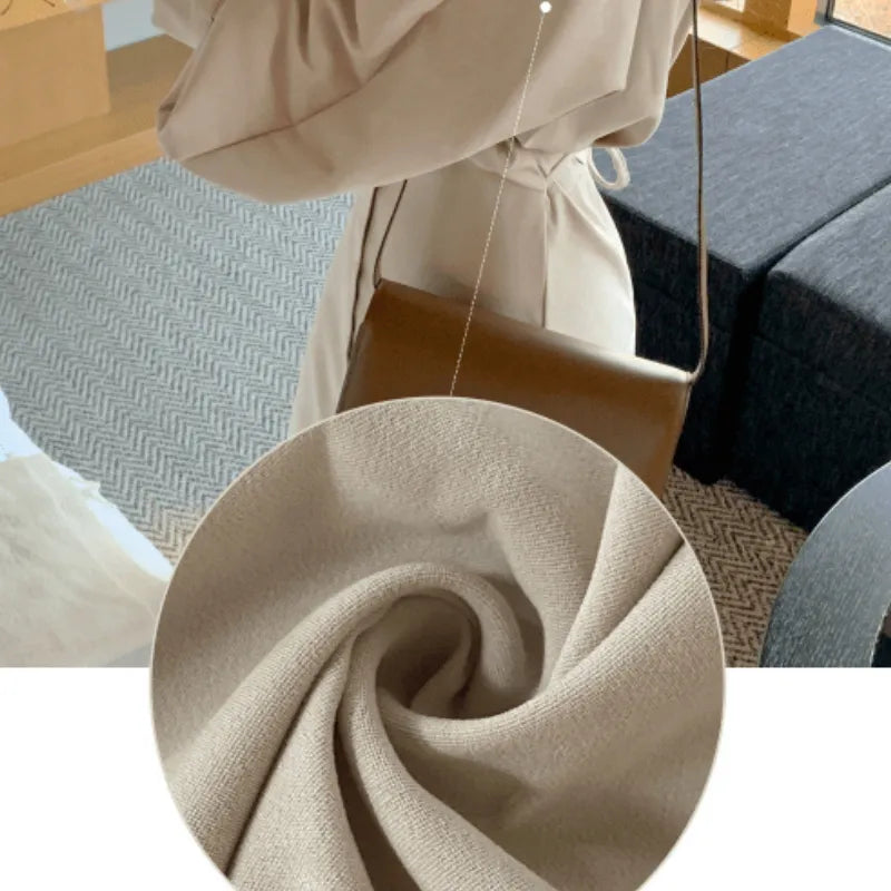 Vestido camisero midi de manga larga Elegante ajustado