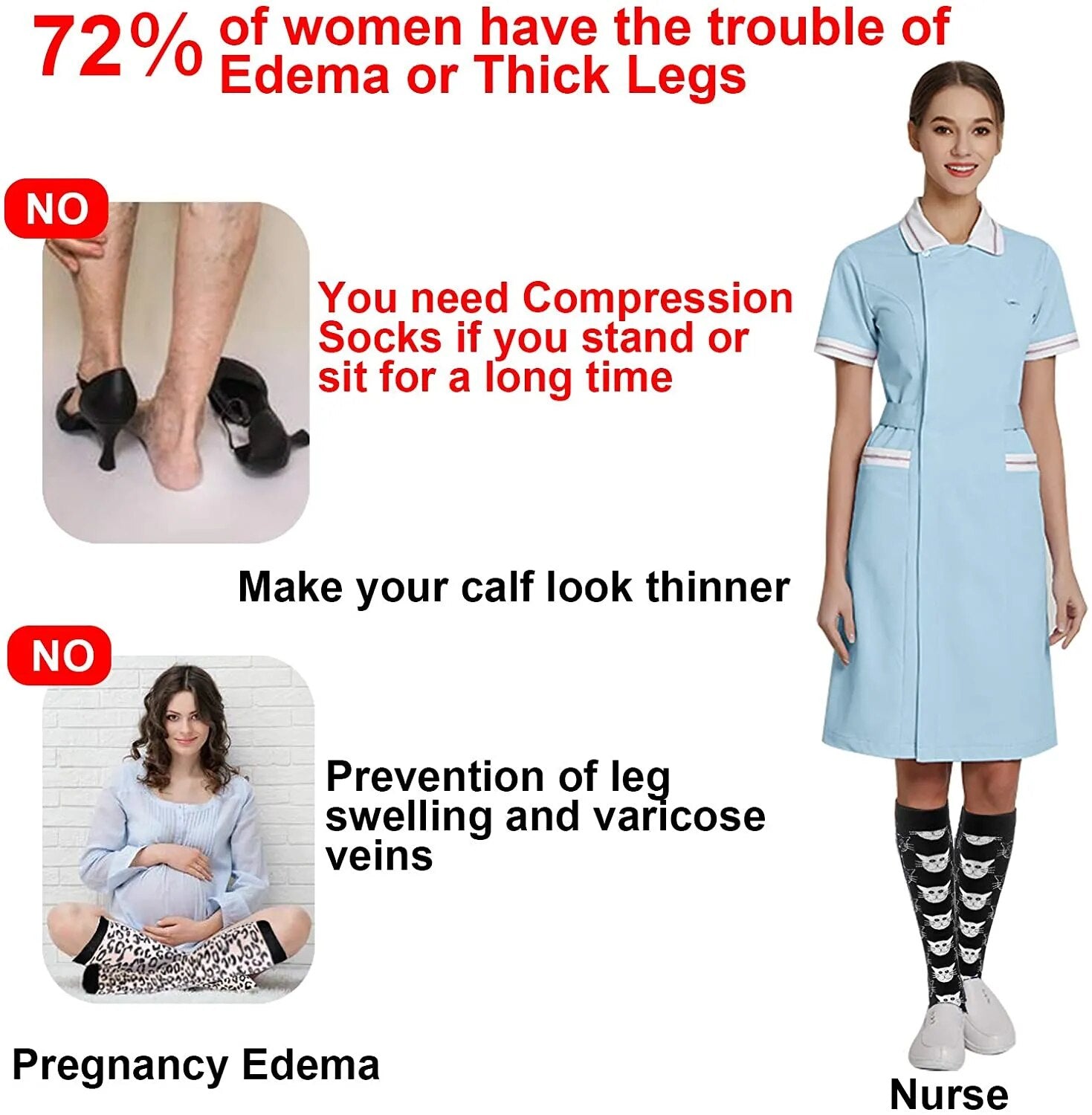 Happy Compression Socks Anti-Fatigue Relief for All