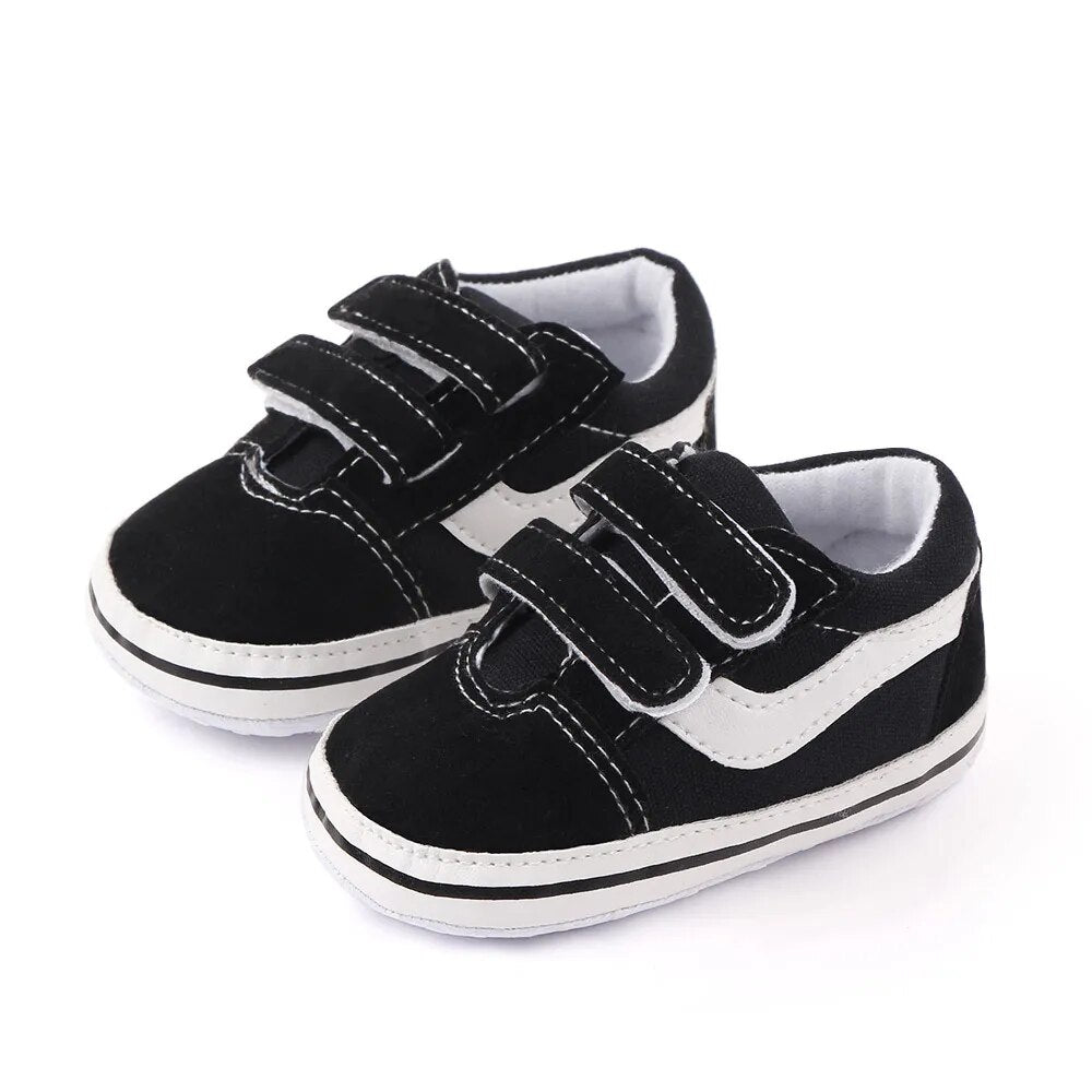 Soft Sole Canvas Sneakers for Newborn Boys
