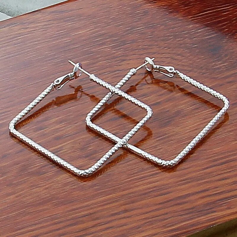 Sterling Silver Circle Round Hoop Earring