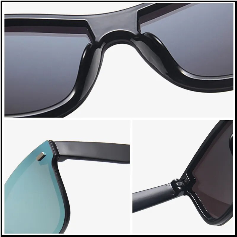 Vintage Square One-piece Lens Sun Glasses