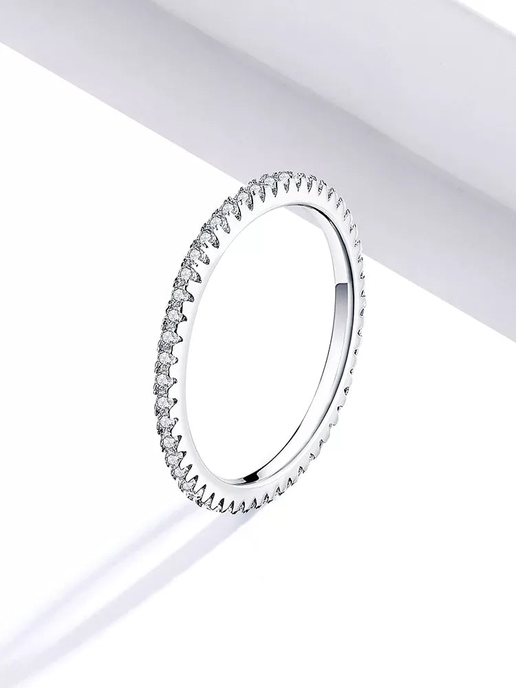 Sterling CZ Simulated Diamond Stackable Ring