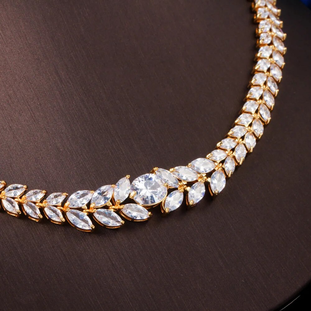 Cubic Zirconia Engagement Necklace