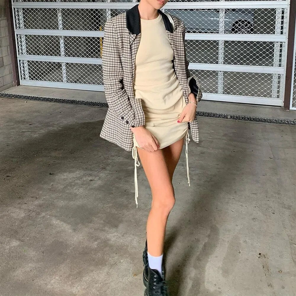 Lace Up Mini Dress