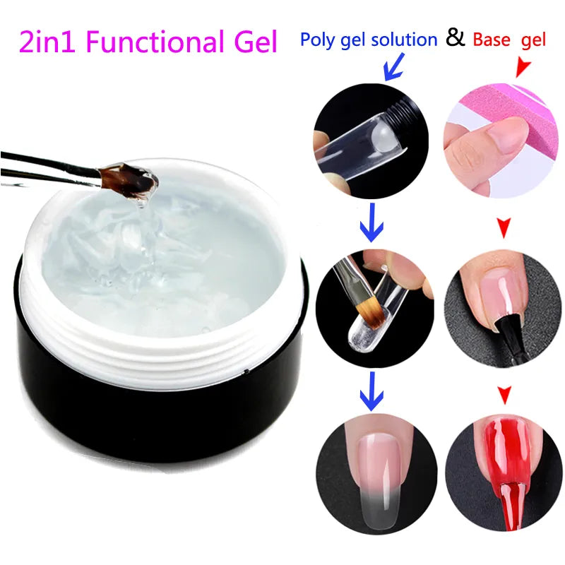 Gel de extensión para constructor de pegamento de gel para uñas 3 en 1