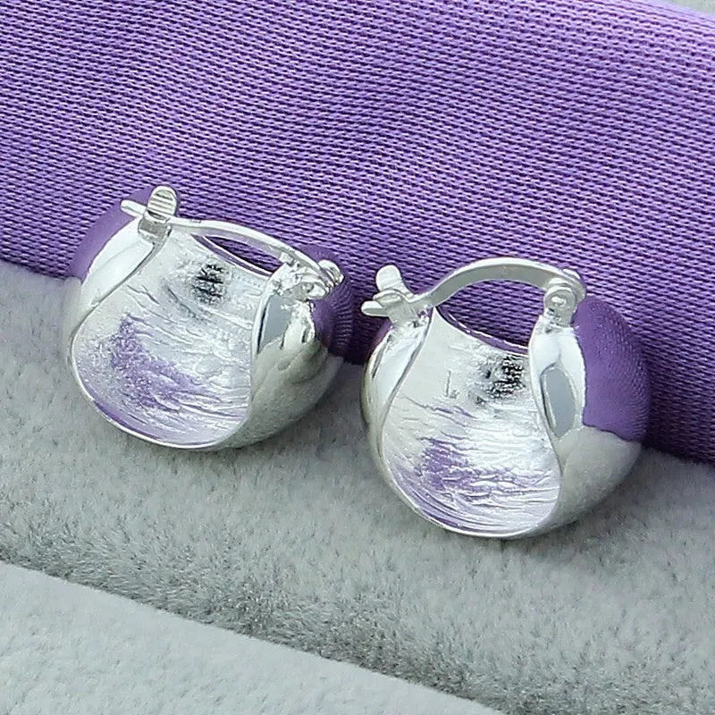 Sterling Silver Circle Round Hoop Earring