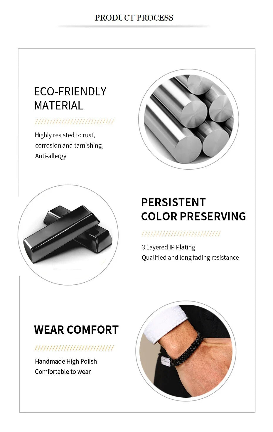 High Polished Pulseira Jewelry