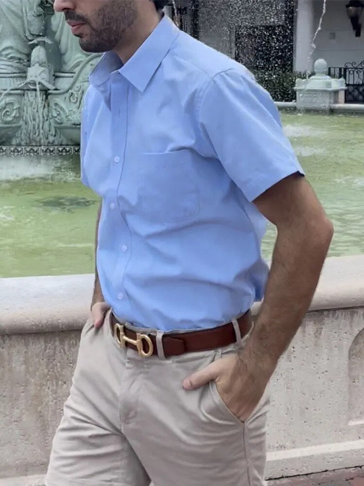 Casual  Short Sleeved Shirt
