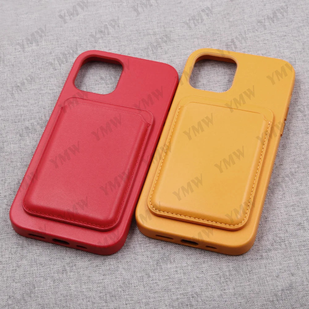 Leather Luxury Business Cow Magnet Phone Cases