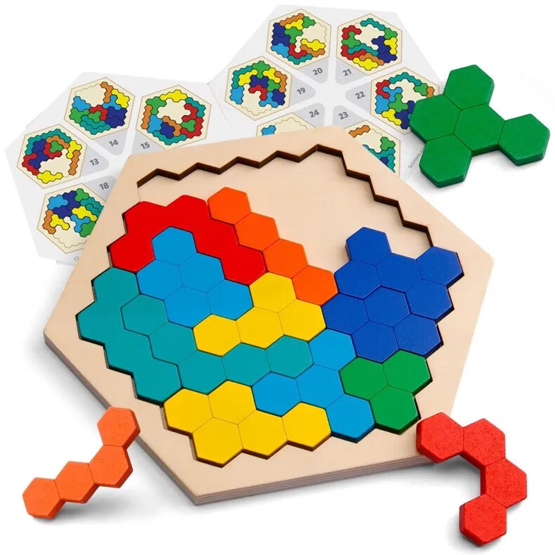 Honeycomb Colorful Shapes Jigsaw Puzzles