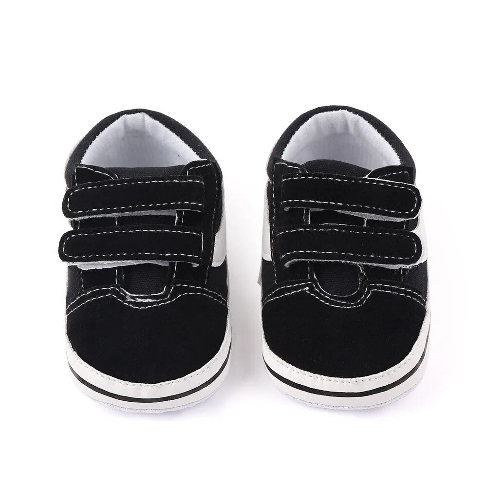 Soft Sole Canvas Sneakers for Newborn Boys