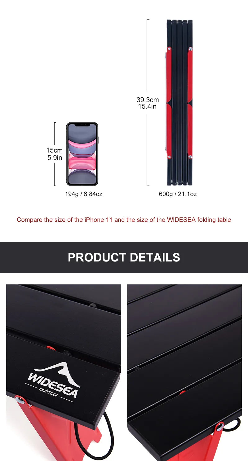 Widesea Mini Foldable Table Ultra-Light Outdoor Companion