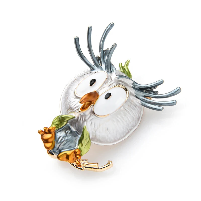 Enamel Bird Brooch Pins