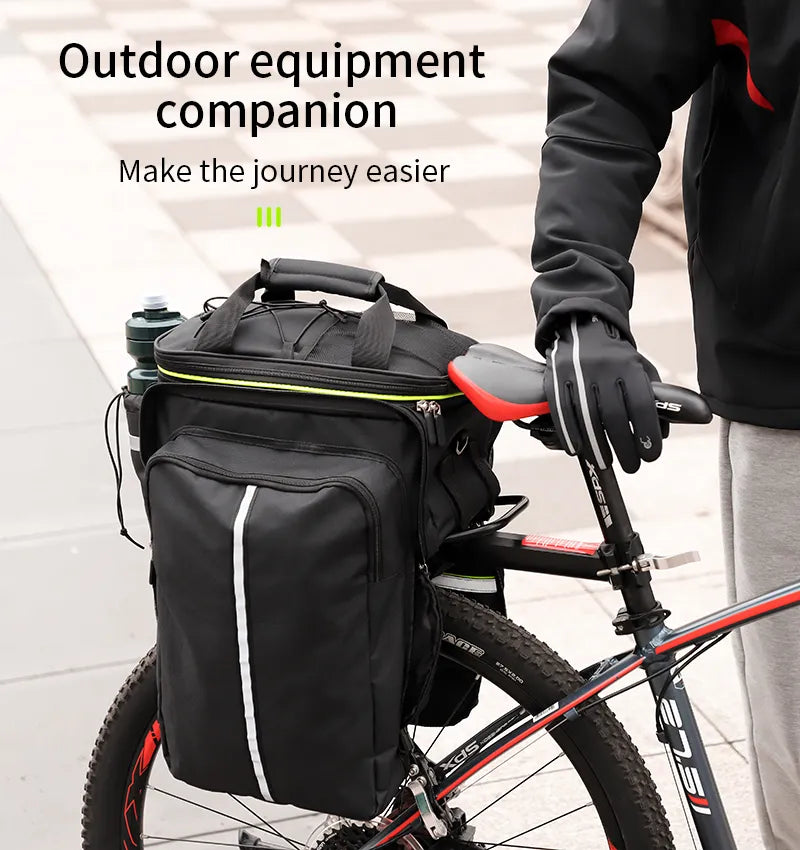 3 In 1 Waterproof Bicycle Trunk Large Capacity Travel Bag