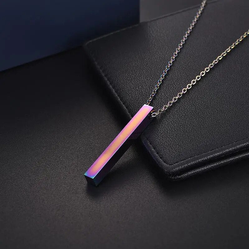 Stainless Steel Geometric Pendant Chain