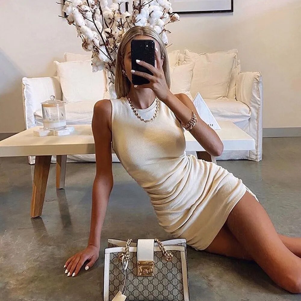 Lace Up Mini Dress