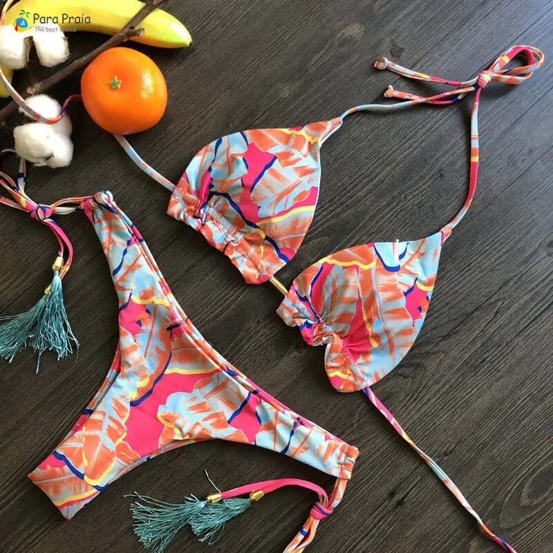 Mini Halter Bathing Brazilian Swimsuit Thong Bikini Set