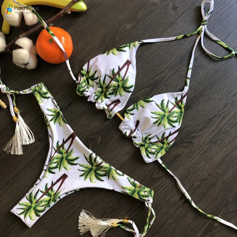 Mini Halter Bathing Brazilian Swimsuit Thong Bikini Set