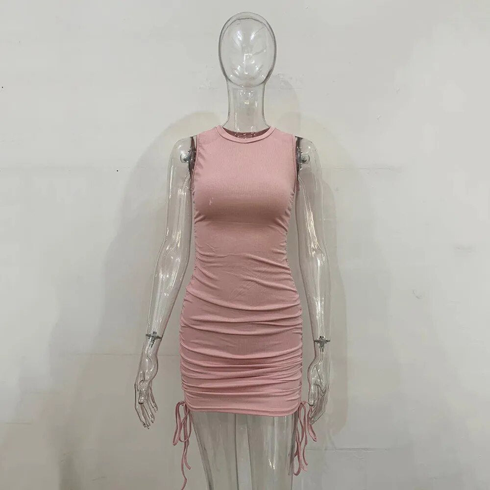 Lace Up Mini Dress
