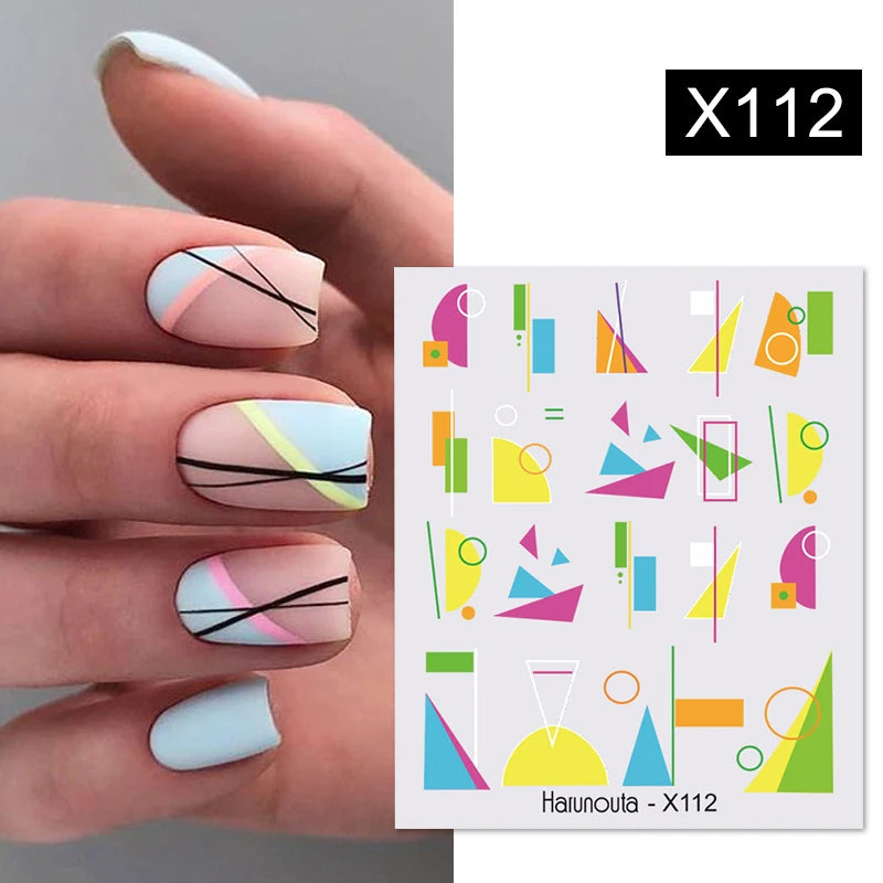 Papers Stripe 3D Nail Sticker