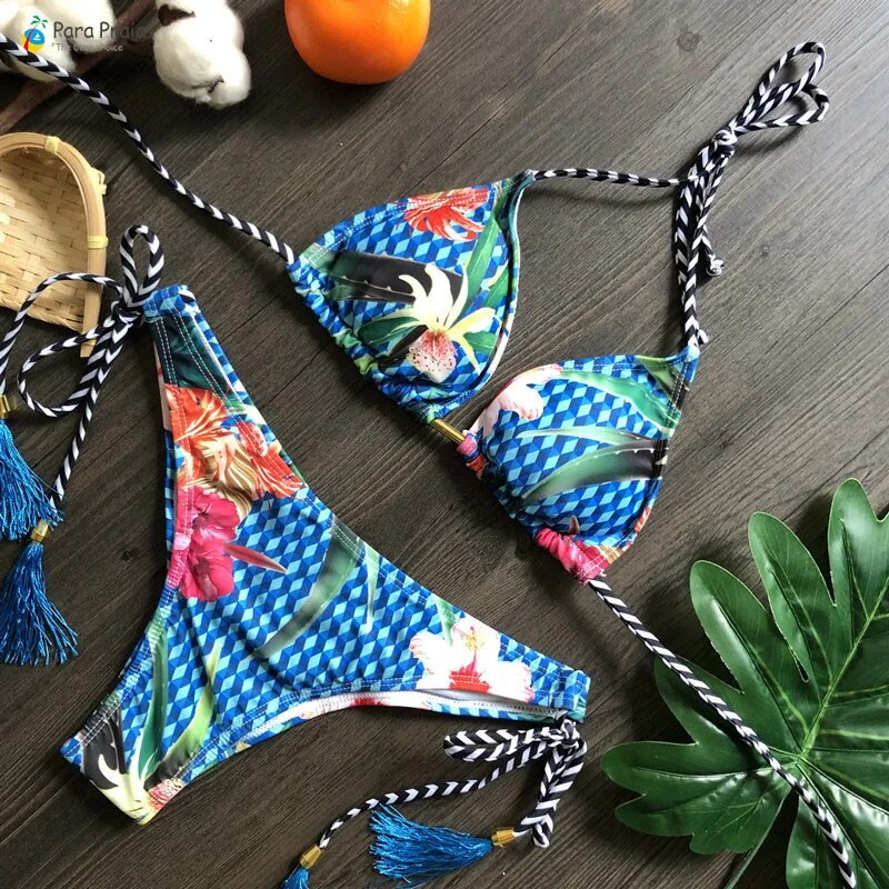 Mini Halter Bathing Brazilian Swimsuit Thong Bikini Set