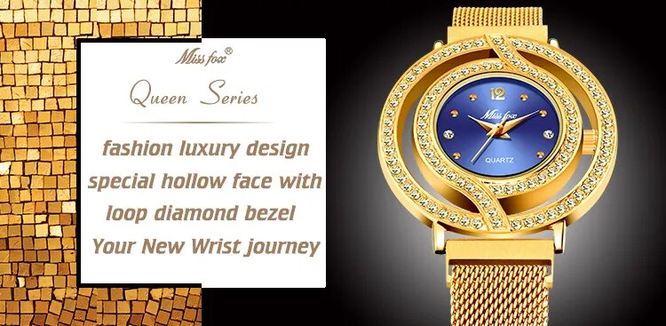 Luxury Brand Waterproof Diamond Watches