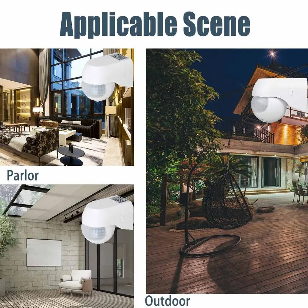 180° Rotating Outdoor Motion Sensor Light Switch 110v~230v