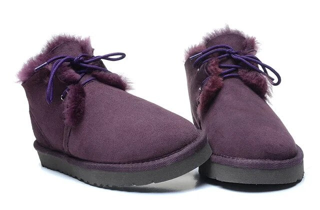 Sheepskin Leather Natural Fur Snow Boots