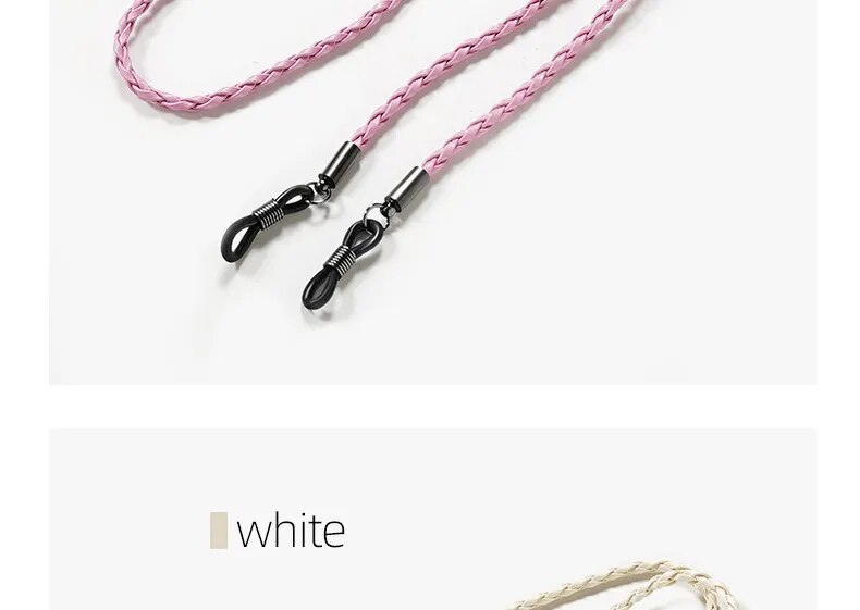 Sunglasses Leather Rope Chain Eyewear Braided
