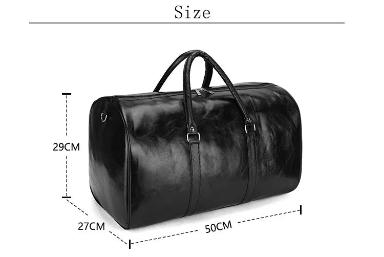 High Capacity Travel Bag Luggage  Suitcase Soft Leather